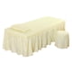 thumbnail image 3 of SPA Mesa De Masaje Juego De Ropa De Cama Falda De Cama Funda De Almohada Funda De Taburete Beige-L, 3 of 5