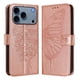 thumbnail image 1 of Funda Cartera Mariposa Para Iphone 17 Pro Max Con Soporte Y Ranuras Para Tarjetas Oro Rosa, 1 of 5