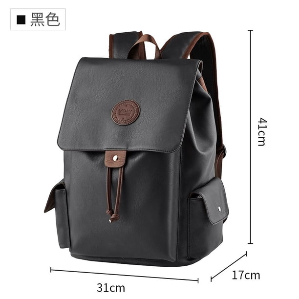 2024 Lether Men Backpack Vintage For Teenager Laptop PC Portable Bags Designer Boys Travel Backpack Thin School Luxury Mochila