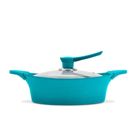 Guisera 24Cm Aluminio Fundido Bohlier Calipso Tapa De Vidrio