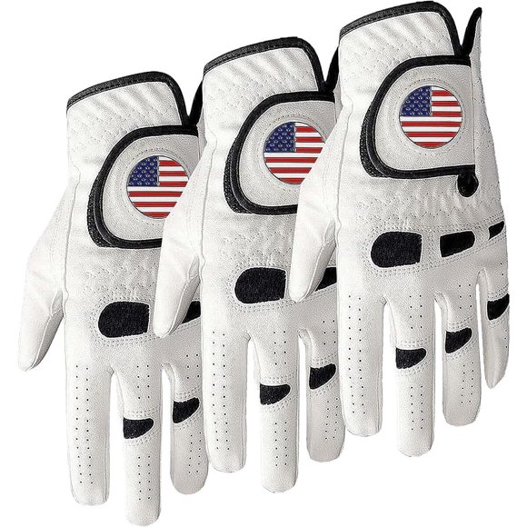 Guantes de Golf Amy Sport de Cuero, 3 Unidades