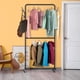 thumbnail image 3 of Perchero Simple Houseware, barra doble con ruedas, color negro, 3 of 7