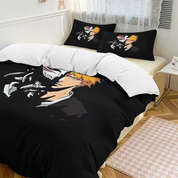 Bleach Anime Home Bed 3-piece Set Classic Japanese Anime Polyester Wash Student Dormitory Set