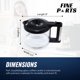 thumbnail image 4 of Jarra de café de vidrio de repuesto para cafetera Delonghi, 4 of 5