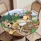 thumbnail image 5 of El show de Oso Yogi-theme Fitted Round Tablecloths Elastic Edged Table Covers Waterproof Table Cloth for Kitchen Holiday Party Tables Decor 120cm, 5 of 6
