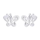 thumbnail image 1 of Aros Plateados Satinados Mariposa, 1 of 2