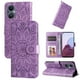 thumbnail image 4 of Funda tipo cartera FOXDOCK para OnePlus Nord N20 5G , diseño girasol en relieve, cuero PU, cierre magnético, soporte y tarjetero, 4 of 5