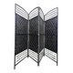 thumbnail image 1 of Biombo De Madera Resistente 4 Paneles Tejido H 200x180cm negro, 1 of 4