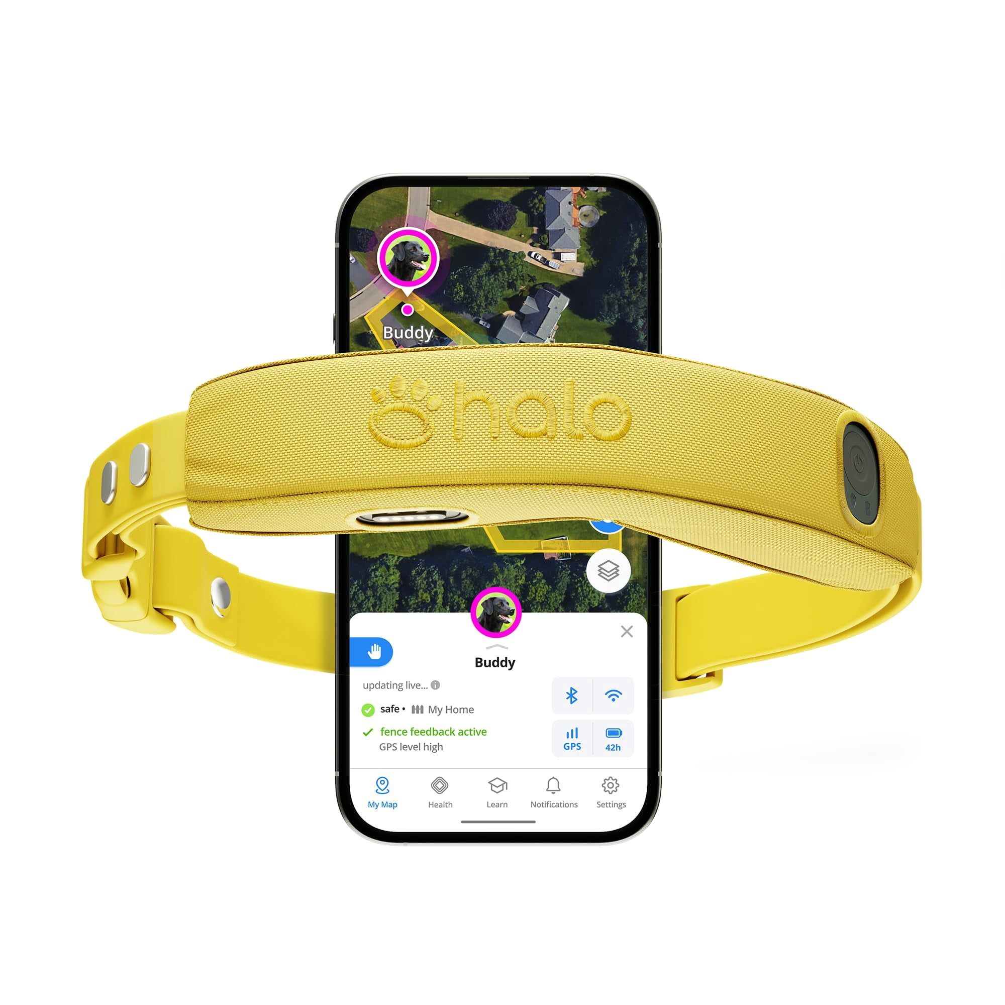 Valla Inalámbrica Para Perros Y Collar Gps Para Perros Halo Collar 5 Sunburst