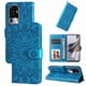 thumbnail image 1 of Funda tipo cartera FOXDOCK para OPPO Reno 10 5G , diseño girasol en relieve, cuero PU, cierre magnético, soporte y tarjetero, 1 of 5