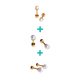 thumbnail image 2 of Pack De Aros Piercing Perlas Seguridad Chapadas En Oro 18k, 2 of 5