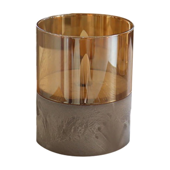 Vela LED Sin Llama Para Manualidades, Vela Ligera De Té Para Sala De Estar, Pasillo, Dormitorio, 8 Cm X 8 Cm X 10 Cm, Color Dorado