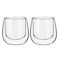 Importclick - Set 2 Mug Glasso Vasos Doble Pared Vidrio 90 Ml