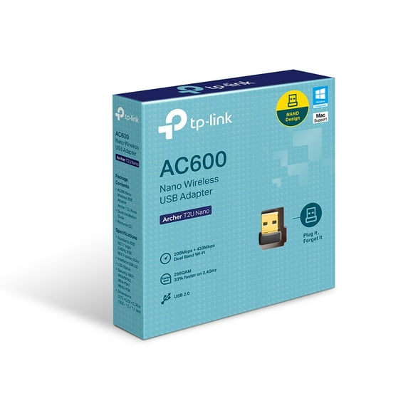 Adaptador Wi-fi Usb Nano Dual Band Ac600 Archer T2u