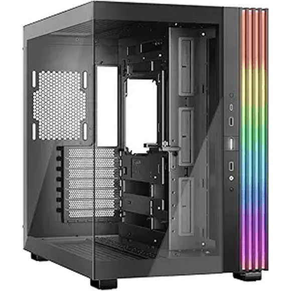 Gabinete Gamer Light Base 600 DX Black, ARGB 77 LED, ATX, Color Negro