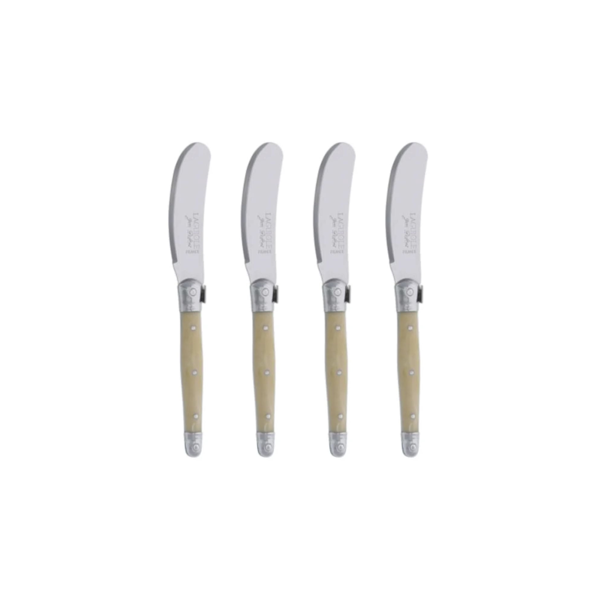 Laguiole Jean Dubost - Set 4 Cuchillos Mantequilla Marmol