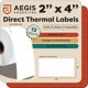 thumbnail image 2 of Etiquetas Aegis Adhesives 5 cm x 10 cm 4200 unidades, 2 of 9