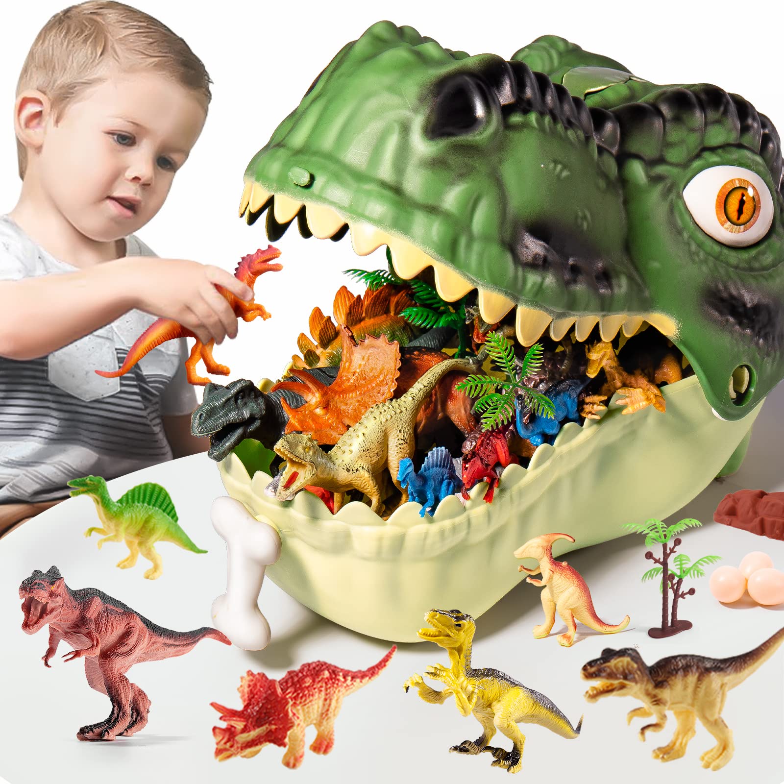 Figuras Jurásicas Realistas Risuntoy Dinosaur Toys 45 Unidades