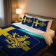 thumbnail image 1 of Sweden Crown Duvet Cover Set Allseason Comfort Machine Washable, 1 of 1
