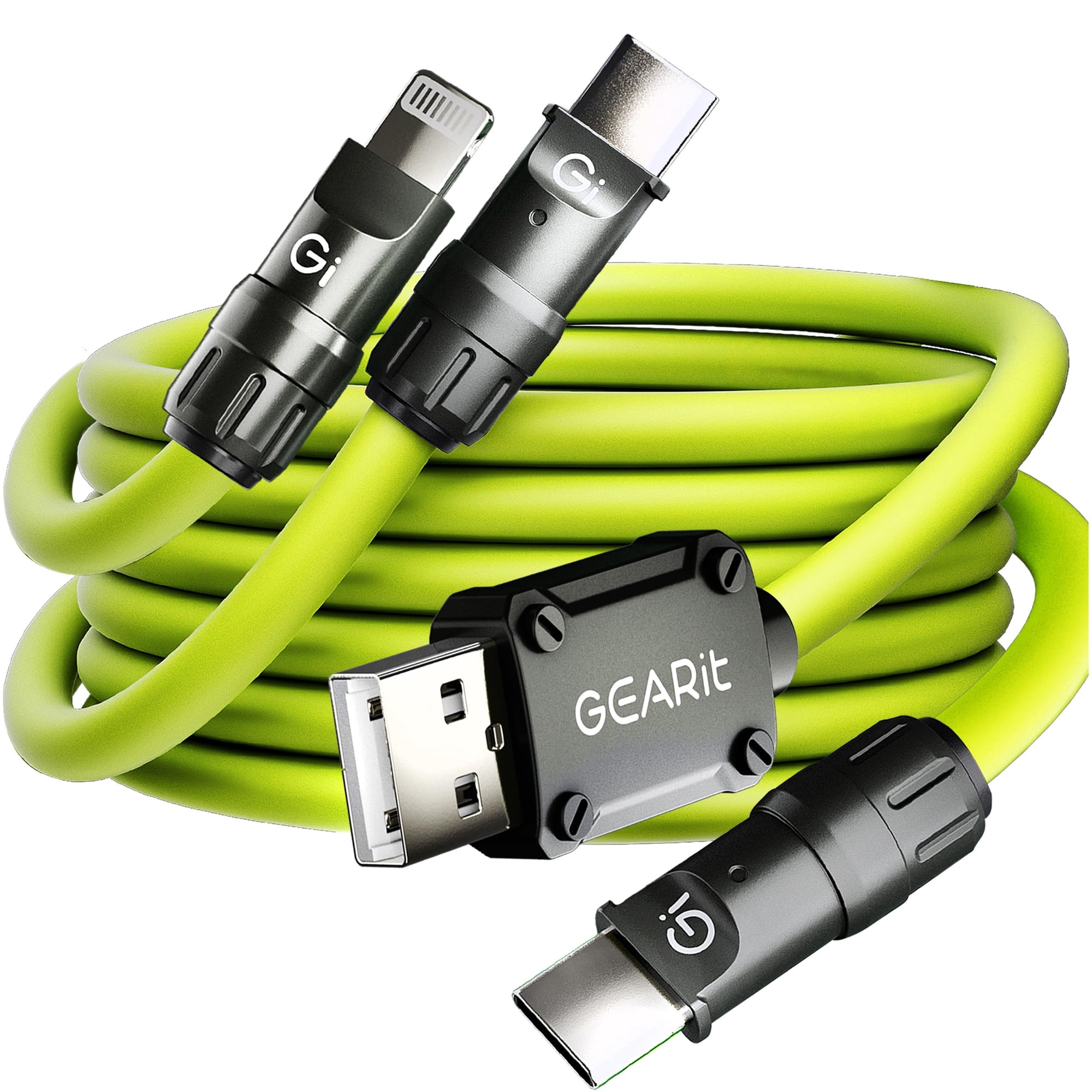 Cable De Carga Gearit 100w 4 En 1 Usb-c Lightning 140 Cm