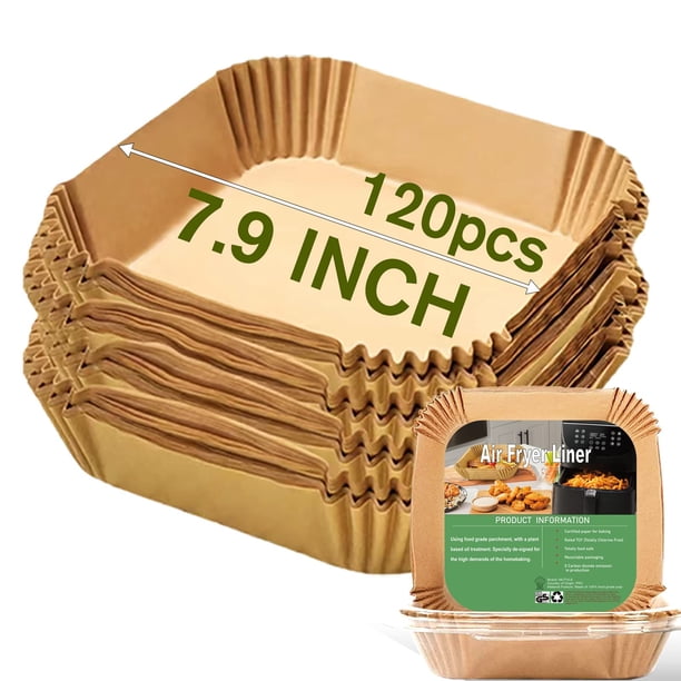 Forro de papel desechable Air Fryer, 120 piezas para freidora de 3 a 6 cuartos de galón