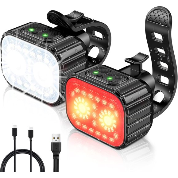 Luces para bicicleta Cuvccn 400 lúmenes IPX6 USB