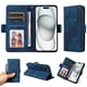 thumbnail image 2 of Carcasa FOXDOCK iPhone 15 Plus de cuero PU, diseño acolchado clásico, protección contra caídas y rayones, 2 of 5