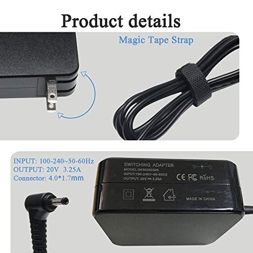 Vuohoeg - Adaptador De Ca 65w Cargador Para Lenovo Ideapad 710s 710 510s 510 310