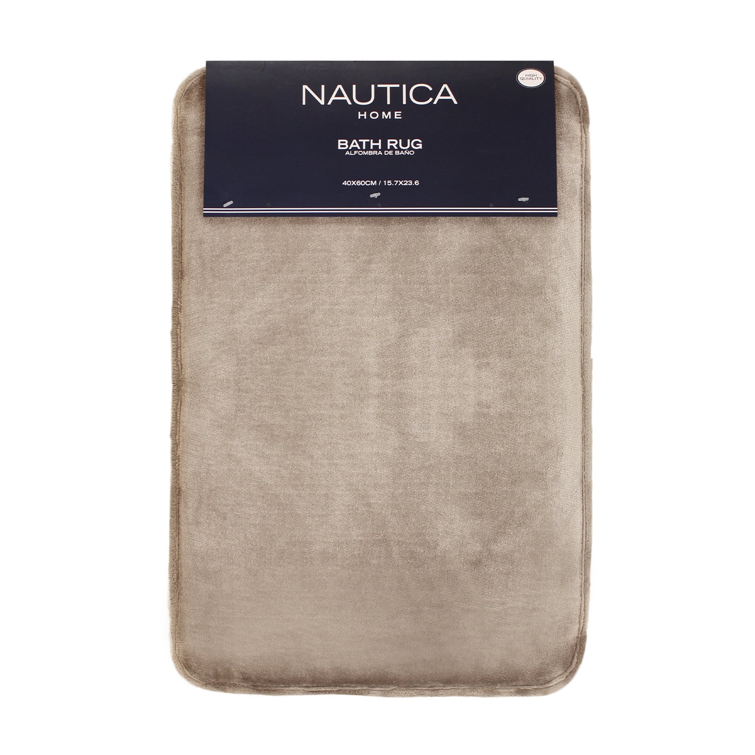 Alfombra De Baño Nautica Flannel 40x60cm Antideslizante Beige