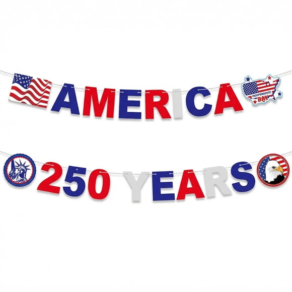 Banner Decorativo 250 º Aniversario Del 4 De Julio De Ee Uu