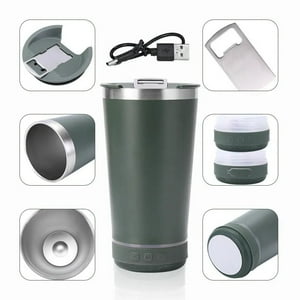 Vaso Térmico 473Ml Parlante Inalámbrico Rgb Music Beer - Verde.