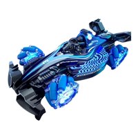 Fliperex - Auto A Control Remoto Rc F1 Con Vapor Luz Y Giros Stunt Car Azul