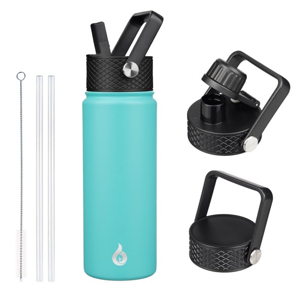 Botella de Agua BJPKPK 620 ml Acero Inoxidable con Pajilla