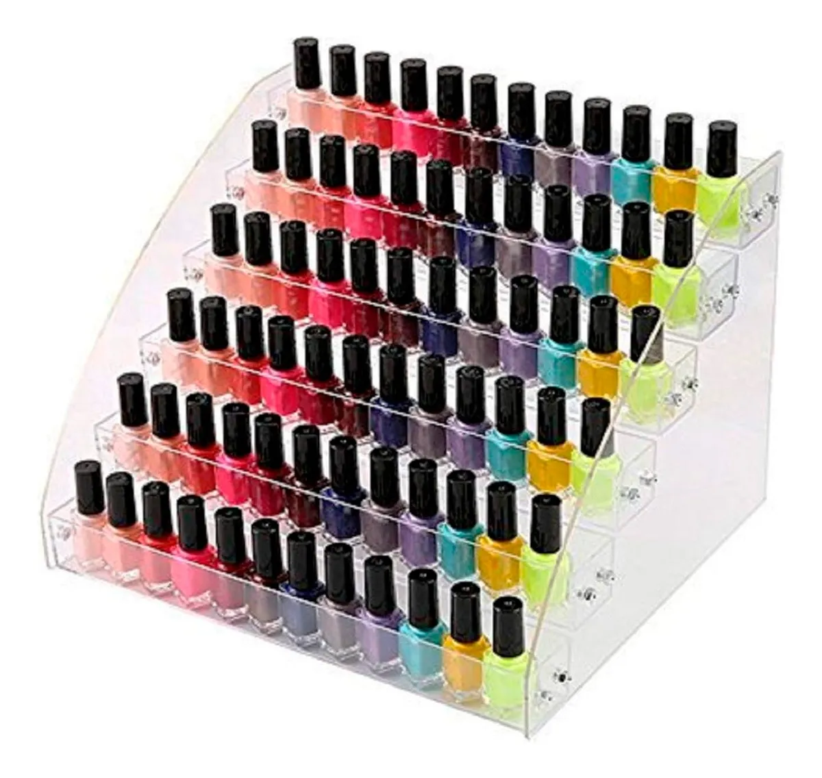 Linastore - Estante Organizador De Esmaltes 6 Piso Para 48 Pcs Acrilico