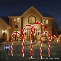 Casa Pagoda - Luces Decorativas 5 Unidades Solares Navidenas Bastones Navidad