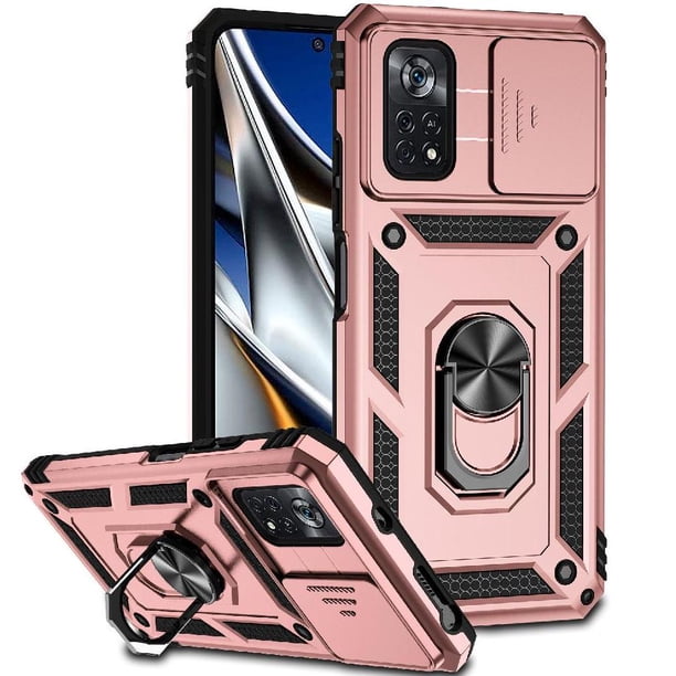 Estuche GANGXUN para Xiaomi Poco X4 Pro 5G, soporte giratorio 360°, estilo mecánico y magnético