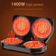 thumbnail image 2 of Máquina para hacer gofres YASHE doble, 6 pulgadas, 1400 W, acero inoxidable, 2 of 6