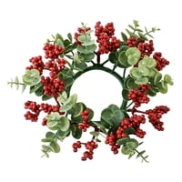 Bothyi - Arreglo Floral Con Corona De Velas Artificiales Para Mesa De Comedor De Cafetería Estilo Granja