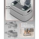 thumbnail image 2 of Taburete para inodoro MR.SIGA Squat Adult con escalón antideslizante, color gris claro, 2 of 6