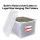 thumbnail image 3 of Caja de archivos STAPLES 44 cm x 35 cm x 28 cm con tapa transparente y pestillo, 3 of 5