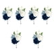 thumbnail image 3 of 6 piezas de ramilletes de boda con flores artificiales para hombre y mujer, elegantes y a la moda, para novias y novios, para fiestas y bodas., 3 of 5