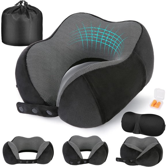 Almohada Cervical Cirorld AKXHBlack Memory Foam Ajustable