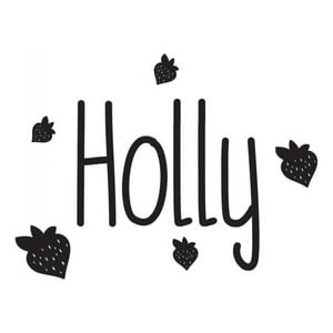 Rienda Libre Graphics - Decomural Personalised Name Strawberry Fruit Ws-44261