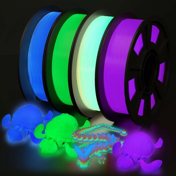 Paquete de filamentos para impresora 3D Yousu Glow in The Dark PLA de 1,75 mm