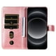 thumbnail image 2 of Funda con Cremallera para iPhone 16e, Carcasa Cartera de Cuero PU con Soporte y Tarjetero, 2 of 5
