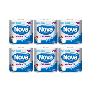 Pack 6 Toalla De Papel Nova Ultra Gigante 70Mts
