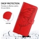 thumbnail image 2 of Funda cartera mariposa para Samsung Galaxy A36 5G con soporte y ranuras para tarjetas Rojo, 2 of 5