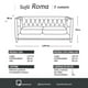 thumbnail image 4 of Sofa Roma 3 C Tela Velvet Burdeo, 4 of 6