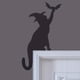 thumbnail image 1 of 1pc Spooky Halloween Door Corner Decoration with Black Cat, Bat, and Witch Hat - Perfect for Home and Office Decor, 1 of 4