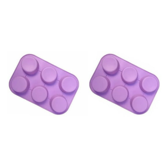 Pack x2 Moldes Silicona Moldes Cupcake Molde 6 Cavid Muffin